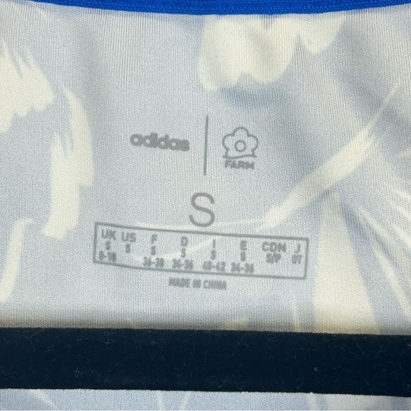 Adidas Blue Butterfly Tropical Dress Womens S Rainbow Athleisure Sporty Tennis - Picture 7 of 13